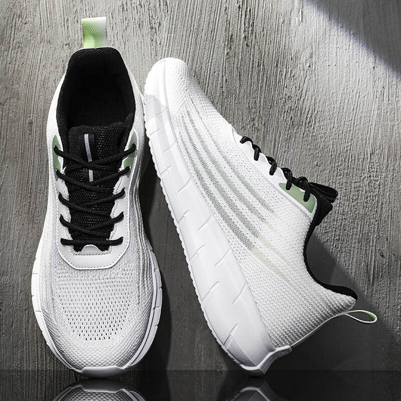 Didelio dydžio 39–47 vyriški sportiniai teniso bateliai, kvėpuojantis tinklelis, itin lengvi sportbačiai, lauko bėgimo vaikščiojimo treniruokliai, balti tenisas „Masculino“