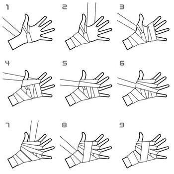 2 ролки 1,5/2/3/5M памучна боксова превръзка Спортна каишка Sanda Gauntlets ММА Ръкавици за ръце Обвивки за колан Обвивки Превръзка за състезание