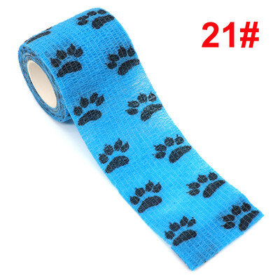 Печатна самозалепваща животинска еластична превръзка 4,5 м Спортна обвивка Лента за пръстови стави Коляно Комплект за първа помощ Лента за домашни любимци