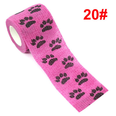 Печатна самозалепваща животинска еластична превръзка 4,5 м Спортна обвивка Лента за пръстови стави Коляно Комплект за първа помощ Лента за домашни любимци