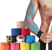 2 бр./2,5 cm x 5 m Кинезиологична лента Атлетична спортна лента Фитнес зала Фитнес Тенис Бягане Мускул на коляното Мускулна превръзка Еластична опора