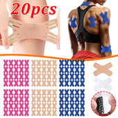 20 τεμ. Ταινία Kinesiology Elastic Therapeutic Sports Tapes for Knee Shoulder and Abow, Waterproof Athletic Physio Muscles Strips