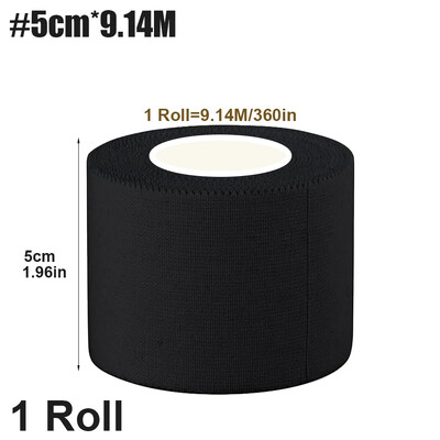 1 ролка OK TAPE Tape Precut, черна атлетична водоустойчива, издръжлива супер лепкава кинезиологична лента за ръка, китка, коляно, глезен, бандаж
