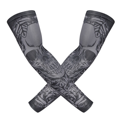 Мъже, жени, ръкав за ръка, лято, лед, коприна, бягане, риболов, колоездене, татуировки, ръкави, череп, топли ръце, калъфка, фитнес, спорт, предпазител за ръката