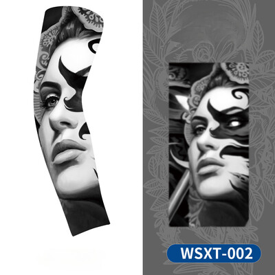 Нов нагревател за охлаждане на ръцете Унисекс Бързосъхнещ UV защита Ръкави за ръце на открито Колоездене Модни татуировки Слънцезащитен ръкав с печат