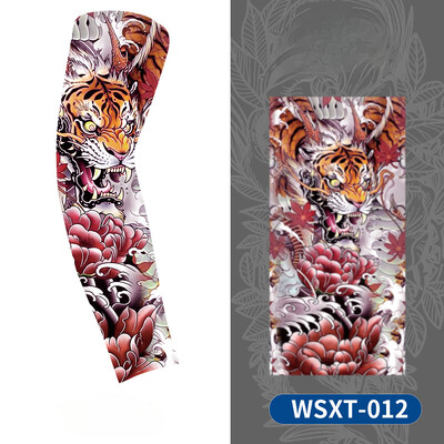 Нов нагревател за охлаждане на ръцете Унисекс Бързосъхнещ UV защита Ръкави за ръце на открито Колоездене Модни татуировки Слънцезащитен ръкав с печат