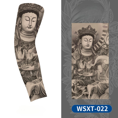 Нов нагревател за охлаждане на ръцете Унисекс Бързосъхнещ UV защита Ръкави за ръце на открито Колоездене Модни татуировки Слънцезащитен ръкав с печат