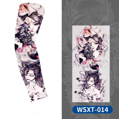 Нов нагревател за охлаждане на ръцете Унисекс Бързосъхнещ UV защита Ръкави за ръце на открито Колоездене Модни татуировки Слънцезащитен ръкав с печат