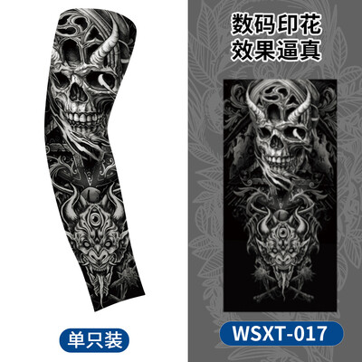 Нов нагревател за охлаждане на ръцете Унисекс Бързосъхнещ UV защита Ръкави за ръце на открито Колоездене Модни татуировки Слънцезащитен ръкав с печат