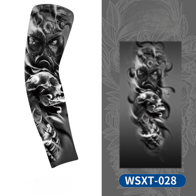 Нов нагревател за охлаждане на ръцете Унисекс Бързосъхнещ UV защита Ръкави за ръце на открито Колоездене Модни татуировки Слънцезащитен ръкав с печат