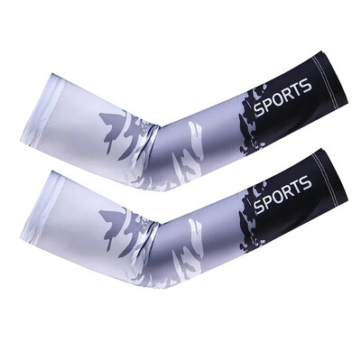 2 бр. Спортни компресионни ръкави за ръце Калъф за бягане UV защита от слънце Риболов на открито Колоездене Готини ръкави за скриване на татуировки