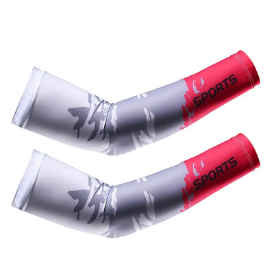 2 бр. Спортни компресионни ръкави за ръце Калъф за бягане UV защита от слънце Риболов на открито Колоездене Готини ръкави за скриване на татуировки