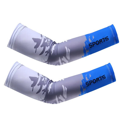 2 бр. Спортни компресионни ръкави за ръце Калъф за бягане UV защита от слънце Риболов на открито Колоездене Готини ръкави за скриване на татуировки