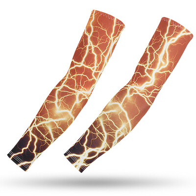 Спорт на открито Компресионен ръкав за ръце 2PCS Плюс размер Татуировка Ръкави Еластичен маншет Мъже Жени Колоездене Риболов Лед Копринено покритие за ръце