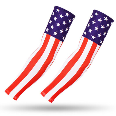 Спорт на открито Компресионен ръкав за ръце 2PCS Плюс размер Татуировка Ръкави Еластичен маншет Мъже Жени Колоездене Риболов Лед Копринено покритие за ръце