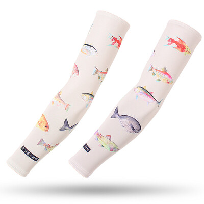 Спорт на открито Компресионен ръкав за ръце 2PCS Плюс размер Татуировка Ръкави Еластичен маншет Мъже Жени Колоездене Риболов Лед Копринено покритие за ръце