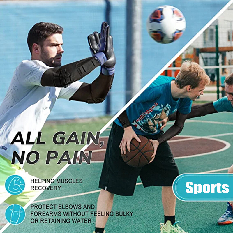 1PCS Ръкави за ръце, Ръкави за младежки баскетболни стрелци, Устойчиви на сблъсък подложки за лакти и предмишници за футбол, баскетбол, волейбол, футбол