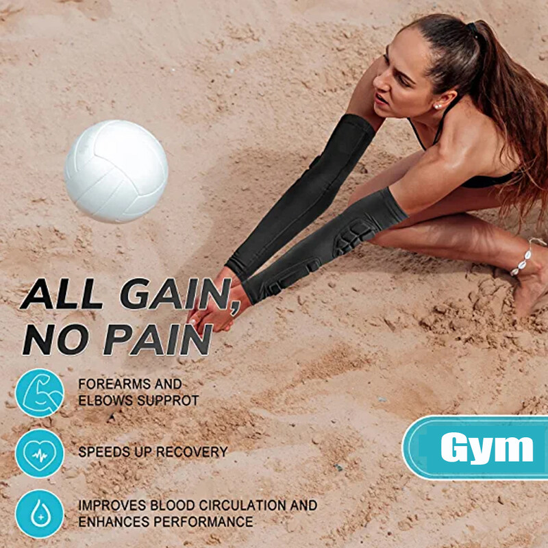 1PCS Ръкави за ръце, Ръкави за младежки баскетболни стрелци, Устойчиви на сблъсък подложки за лакти и предмишници за футбол, баскетбол, волейбол, футбол