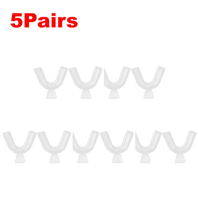 12-2бр. Предпазител за уста EVA Протектор за зъби Силиконови ортодонтски брекети за зъби Transparen Многократно избелване на зъби Инструмент за фиксатор