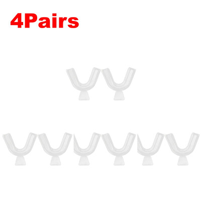 12-2бр. Предпазител за уста EVA Протектор за зъби Силиконови ортодонтски брекети за зъби Transparen Многократно избелване на зъби Инструмент за фиксатор