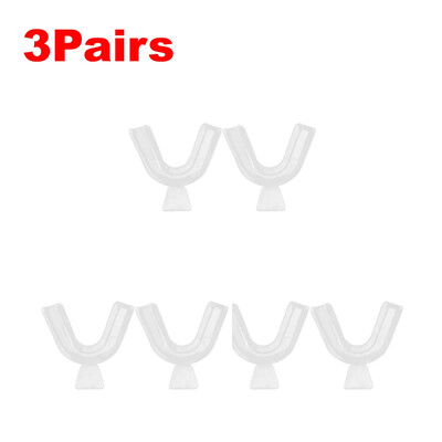 12-2бр. Предпазител за уста EVA Протектор за зъби Силиконови ортодонтски брекети за зъби Transparen Многократно избелване на зъби Инструмент за фиксатор