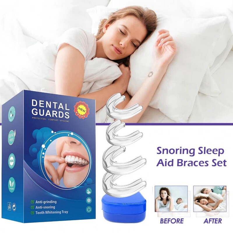 Štitnik za zube od 4 kom protiv hrkanja i bruksizma koji poboljšava spavanje zuba Bruksizam i uređaj za hrkanje protiv hrkanja i apneje