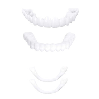 2 чифта Smile Whitening Teeth Snap Cap Грижа за протези Временни зъби Възвръщане на уверената усмивка Перфектни изкуствени зъби за мъже и жени