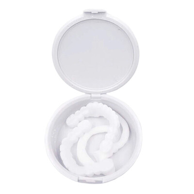 2 ζεύγη Smile Whitening Teeth Snap Cap Snap Denture Care Προσωρινά δόντια ανακτούν αυτοπεποίθηση Χαμόγελο Τέλεια ψεύτικα δόντια για άνδρες και γυναίκες