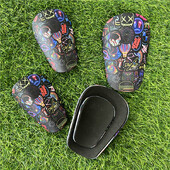 1 чифта EVA гъба Малки мини подложки за пищяла Устойчиви на износване абсорбиращи удари Футболни протектори за крака Футболни тренировъчни предпазители за пищяли