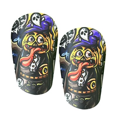 1 чифт минифутболна подложка за пищяла, устойчива на износване, абсорбираща удари протектор за крака, лека преносима дъска за опашка за футболни тренировки