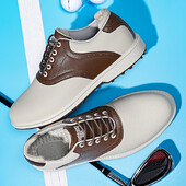 Нови мъжки водоустойчиви обувки за голф Професионални заострени нехлъзгащи се спортни обувки за голф Удобни външни мъжки ежедневни обувки за ходене 39-47