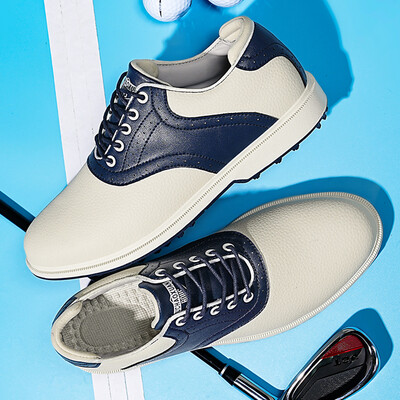 Нови мъжки водоустойчиви обувки за голф Професионални заострени нехлъзгащи се спортни обувки за голф Удобни външни мъжки ежедневни обувки за ходене 39-47