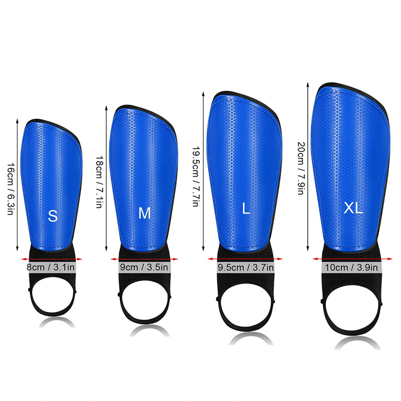 LOOGDEEL Футболни предпазители за пищяли Деца Младежи Възрастни Предпазители за пищяли Ръкави Защитна дъска за краката Футболни игри EVA възглавница Намаляване на ударите