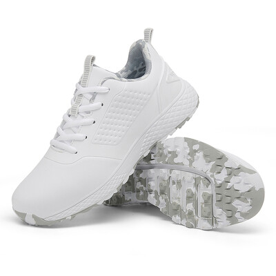 LiXingMing Дамски обувки за голф Розови професионални голфърски спортни маратонки Мъжки нехлъзгащи се без шипове голф трева Голф обувки за ходене