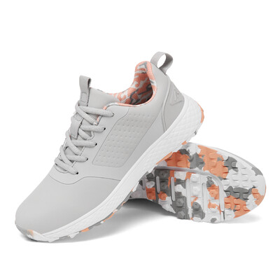 LiXingMing Дамски обувки за голф Розови професионални голфърски спортни маратонки Мъжки нехлъзгащи се без шипове голф трева Голф обувки за ходене