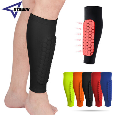 1PC Soccer Shin Guard Shin Pads για Παιδιά, Νέους Ενήλικες, μανίκι συμπίεσης γάμπας με κυψελοειδές μαξιλαράκι, υποστήριξη για Shin Splint Baseball