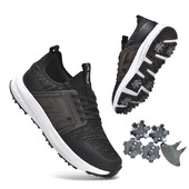 Обувки за голф Мъжки маратонки с шипове за голф Външни мъжки въртящи се модни меки ходещи голф Нехлъзгащи се обувки за голф Дишащи черни