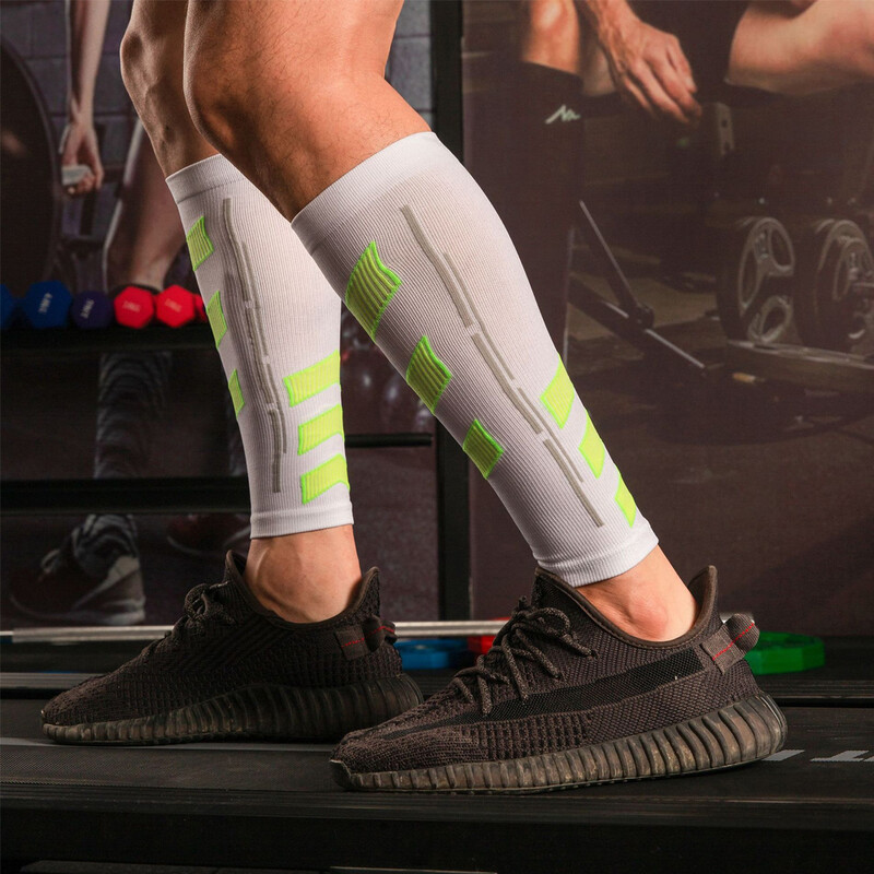 1 чифт компресионни ръкави за прасци за мъже и жени, компресионни чорапи без крака 20-30 mmHg за опора на краката, шина за пищял, обезболяващо