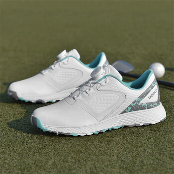 Παπούτσια γκολφ Γυναικεία αδιάβροχα Casual Golfer Sport sneakers κουμπί κλειδώματος Golf Professional αντιολισθητικά παπούτσια για υπαίθριο περπάτημα γκολφ