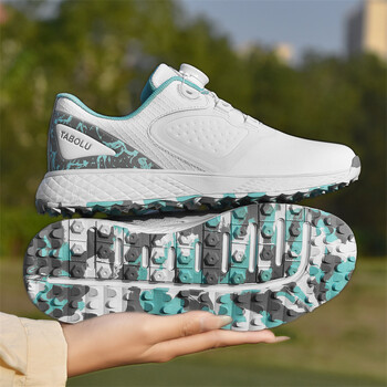 Παπούτσια γκολφ Γυναικεία αδιάβροχα Casual Golfer Sport sneakers κουμπί κλειδώματος Golf Professional αντιολισθητικά παπούτσια για υπαίθριο περπάτημα γκολφ