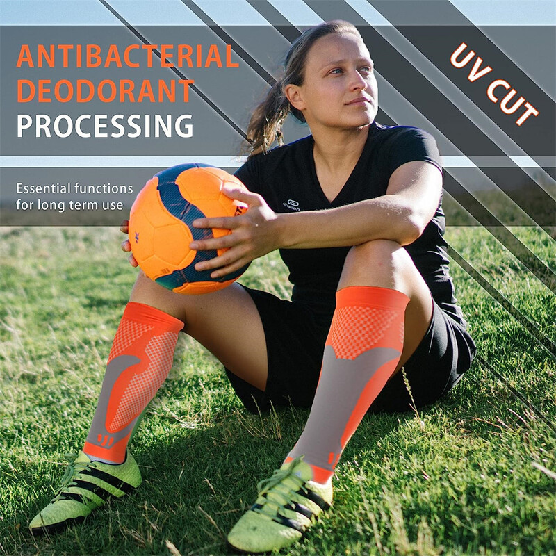 1 par kompresijskih rukava za potkoljenicu - čarape za podršku potkoljenici za ublažavanje grčeva u nogama, nogomet, trčanje, košarka, putovanja, posao, sport