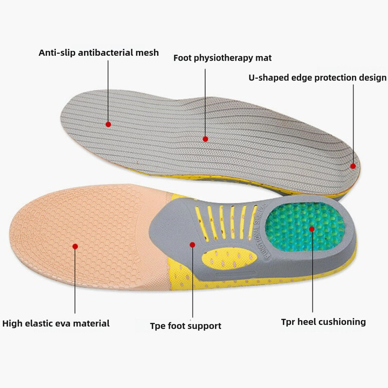 Ortopedski uložak Potpora luku Ravna stopala Ortopedski ulošci za stopala Olakšavaju pritisak kretanja zraka Prigušujući jastuk Podstavljeni uložak