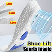 1 pár EVA športových vložiek do topánok s tlmením nárazov na zvýšenie výšky chodidiel, ortopedické vložky do topánok, podpora klenby pre mužov a ženy