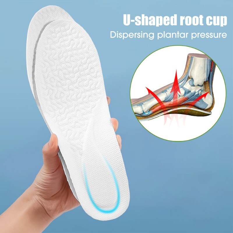 1 pár EVA športových vložiek do topánok s tlmením nárazov na zvýšenie výšky chodidiel, ortopedické vložky do topánok, podpora klenby pre mužov a ženy