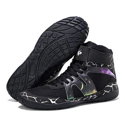 Profesionalūs imtynių batai vyrams Lengvi raudoni ir mėlyni sportiniai sportbačiai, skirti boksui ir treniruotėms lauke Didelis dydis