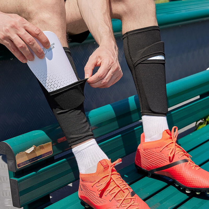 „Loogdeel“ futbolo blauzdų apsaugos rankovės, futbolo blauzdų įkloto laikiklis, apsauginis futbolo kojos blauzdų apsaugos dangtelis Minkštos blauzdos kojinės su kišene
