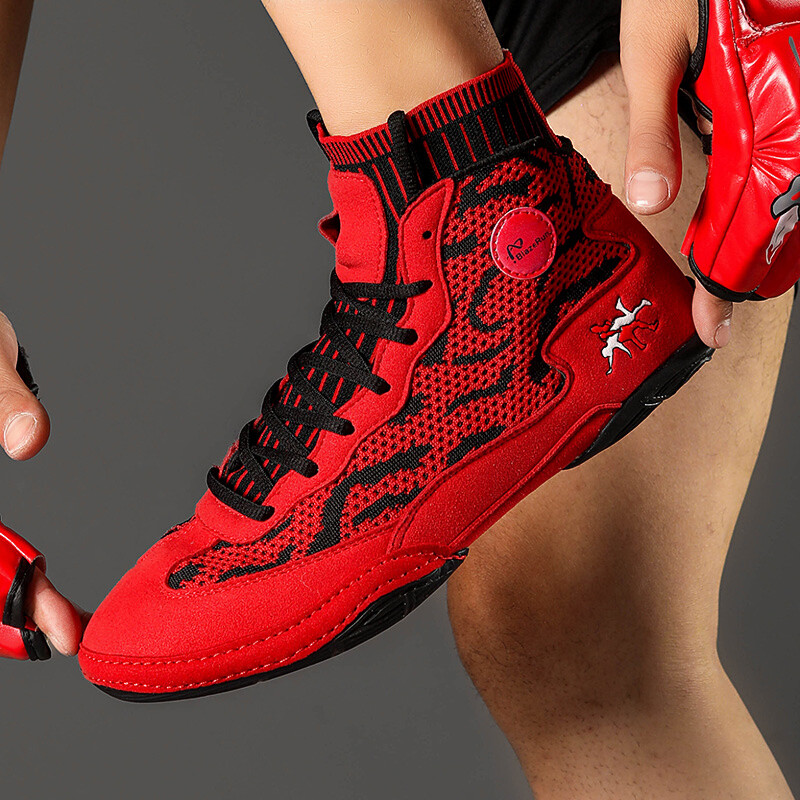 2024 m. nauji vyriški imtynių batai, neslystantys, kvėpuojantys bokso sportbačiai, imtynių treniruočių batai, atsparūs dėvėjimuisi koviniai sportbačiai