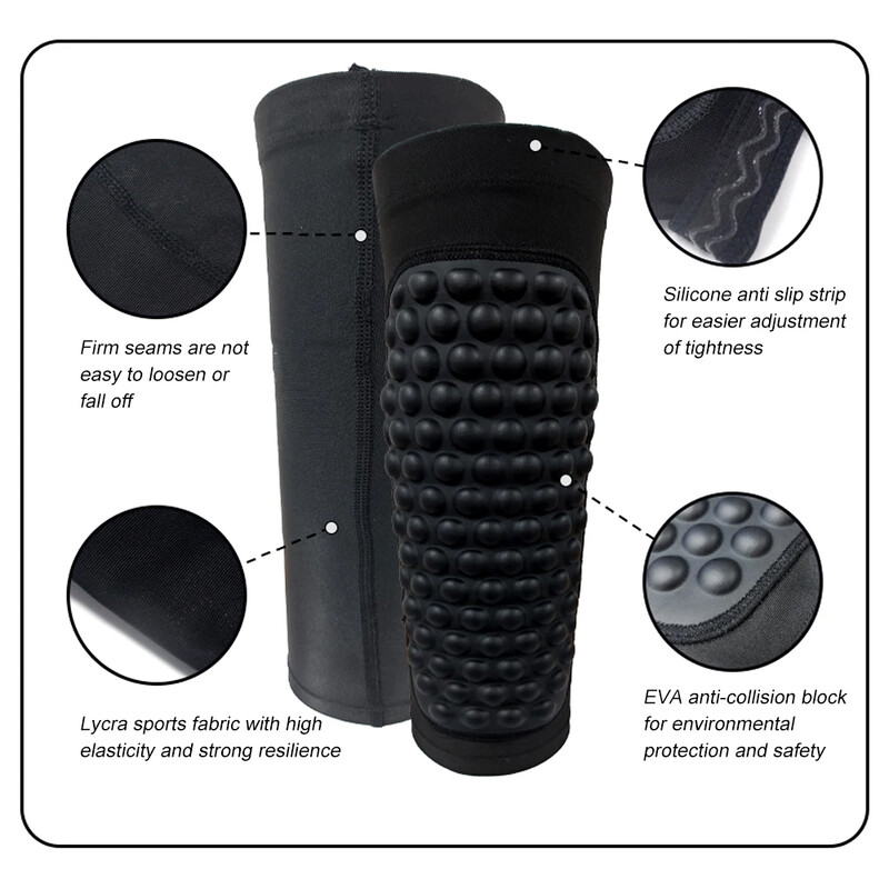 1 poros futbolo blauzdų apsaugos, futbolo blauzdų pagalvėlės, kojinės su putplasčiu, blauzdos suspaudžiamųjų rankovių pagalvėlės, blauzdų apsaugos futbolo įranga