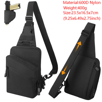 Muška ležerna torba za prsa Vanjska torba za oružje na rame Univerzalna futrola za pištolj EDC torbica za lov Planinarenje Kampiranje Penjanje Sport