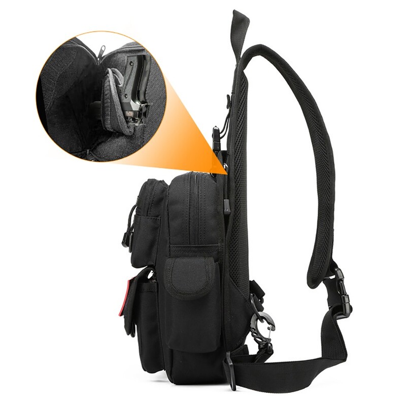 Muška ležerna torba za prsa Vanjska torba za oružje na rame Univerzalna futrola za pištolj EDC torbica za lov Planinarenje Kampiranje Penjanje Sport